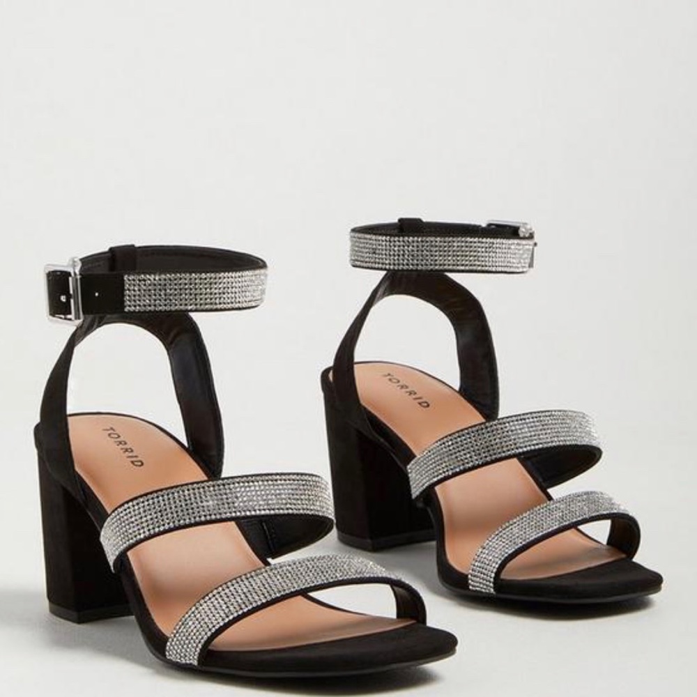 Torrid Black Rhinestone Heeled Sandal